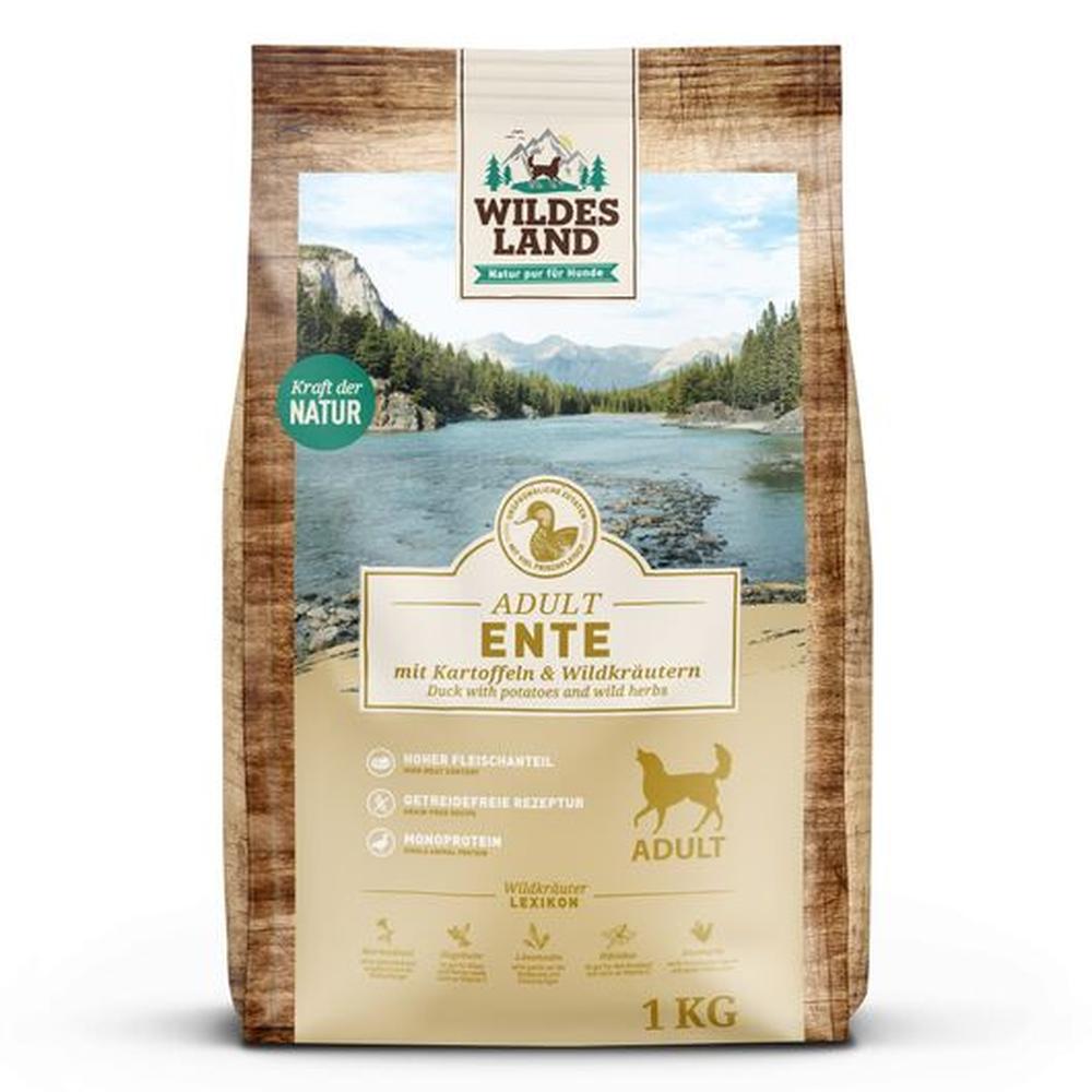 Wildes Land Hrană Uscată Adult | Rață Monoproteină & Cartofi | Fără Cereale 40% Carne 1 kg