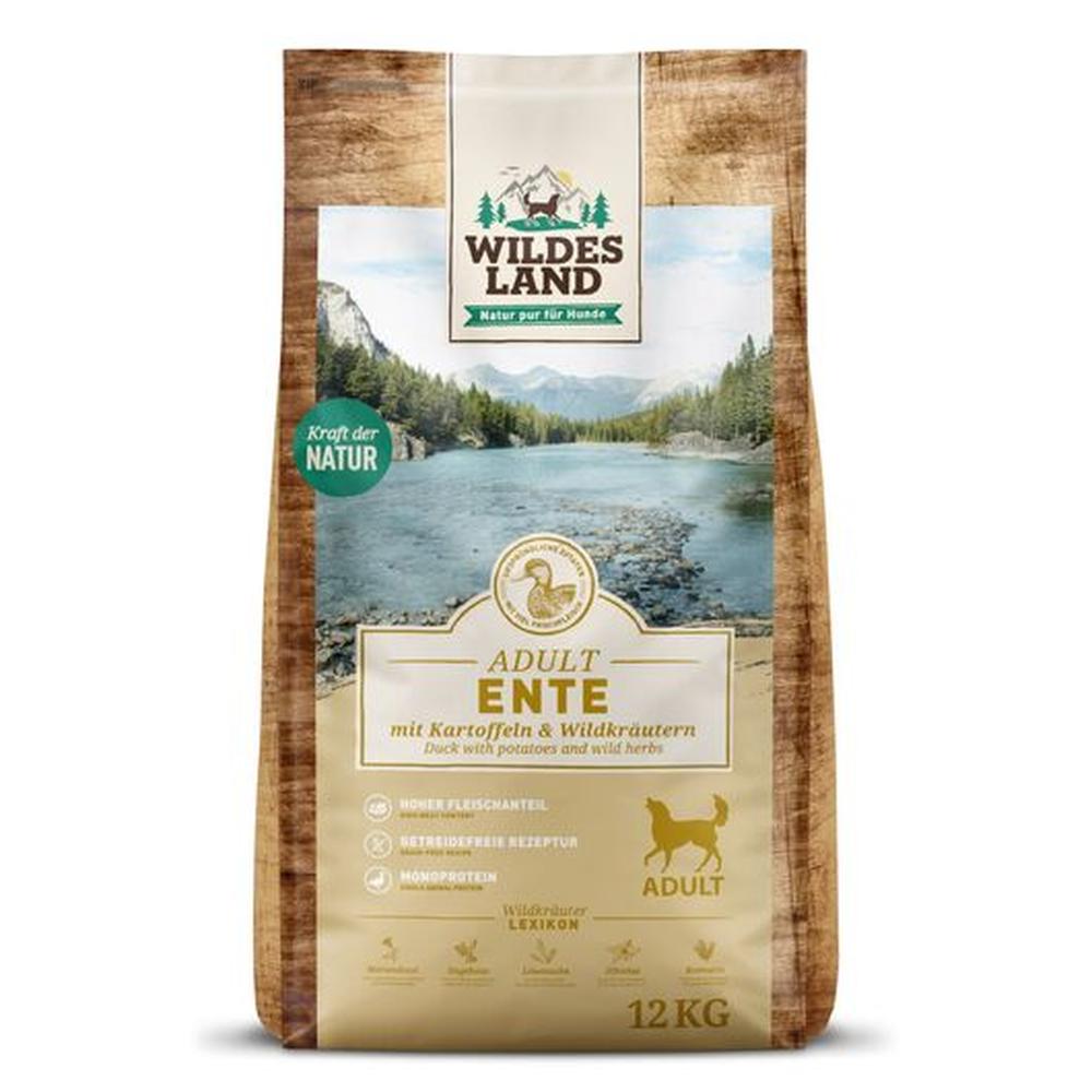 Wildes Land Hrană Uscată Adult | Rață Monoproteină & Cartofi | Fără Cereale 40% Carne 12  kg