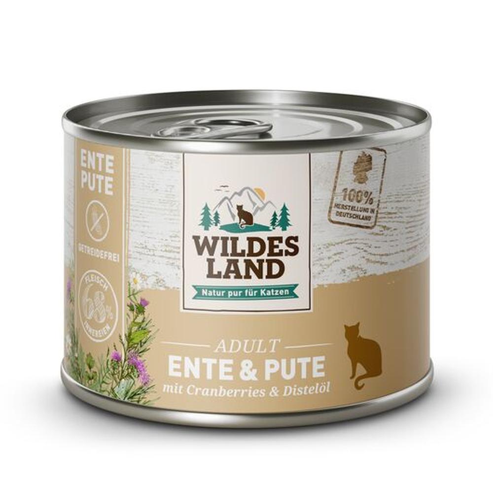 Wildes Land Hrană Umdă Pisici Adult | Rață Monoproteină | Fără Cereale și Gluten