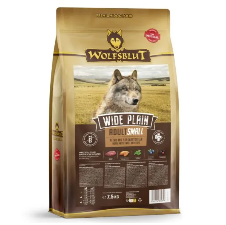 Wolfsblut Wide Plain hrana uscata pentru caini de talie mica cu carne de cal 7.5 kg