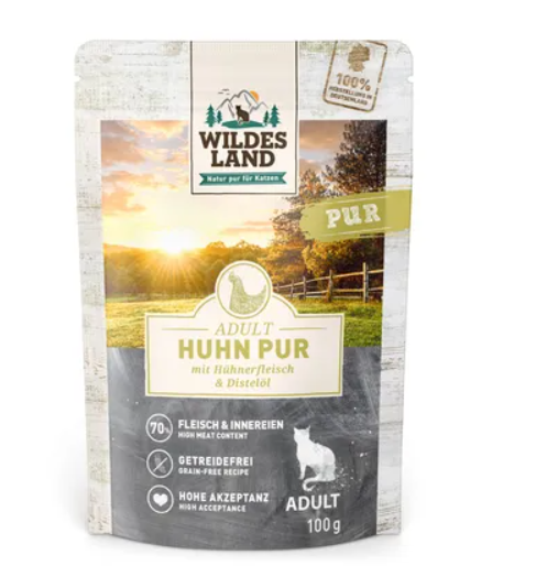 Wildes Land hrana umeda pentru pisici cu pui 100 g