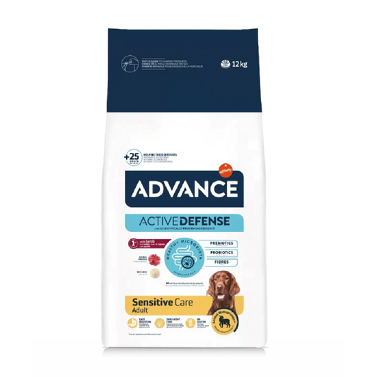 ADVANCE Sensitive, Somon & Orez, Digestie Sensibilă, Piele, 12 Kg