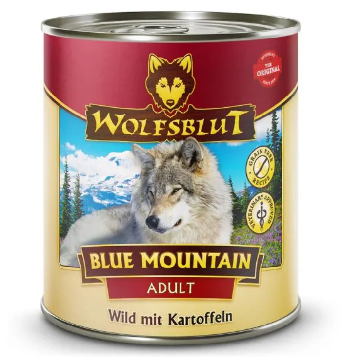 Wolfsblut Blue Mountain hrana umeda pentru caini adulti cu carne de vanat 800 g