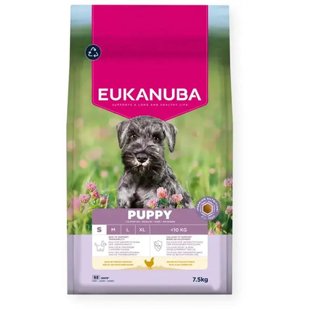 EUKANUBA Puppy Talie Mică Pui, DHA Creier & DentaDefense, 7.5 Kg