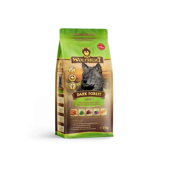 Wolfsblut Dark Forest hrana uscata pentru caini adulti cu vanat 2 kg