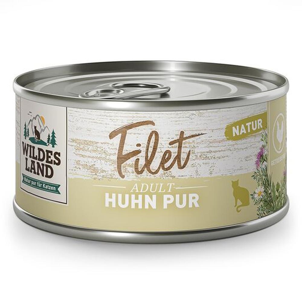 Wildes Land Filet Pui Pur, Hrană Umedă Pisici, Single Protein, 80g
