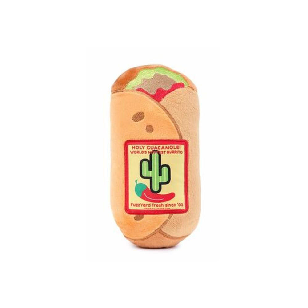 FUZZYARD Jucărie Câini Burrito (Pluș), 15cm, Chițăit, Moale, Non-Toxic, Lavabilă