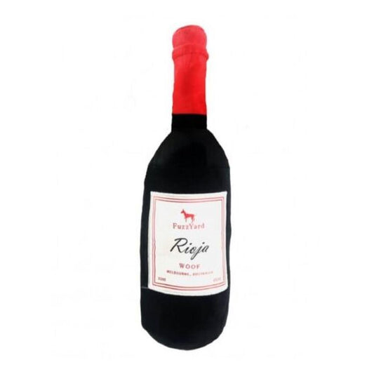 FUZZYARD Jucărie Câini Sticlă Vin Rioja (Pluș), cu Chițăit, Moale, Non-Toxic, Lavabilă