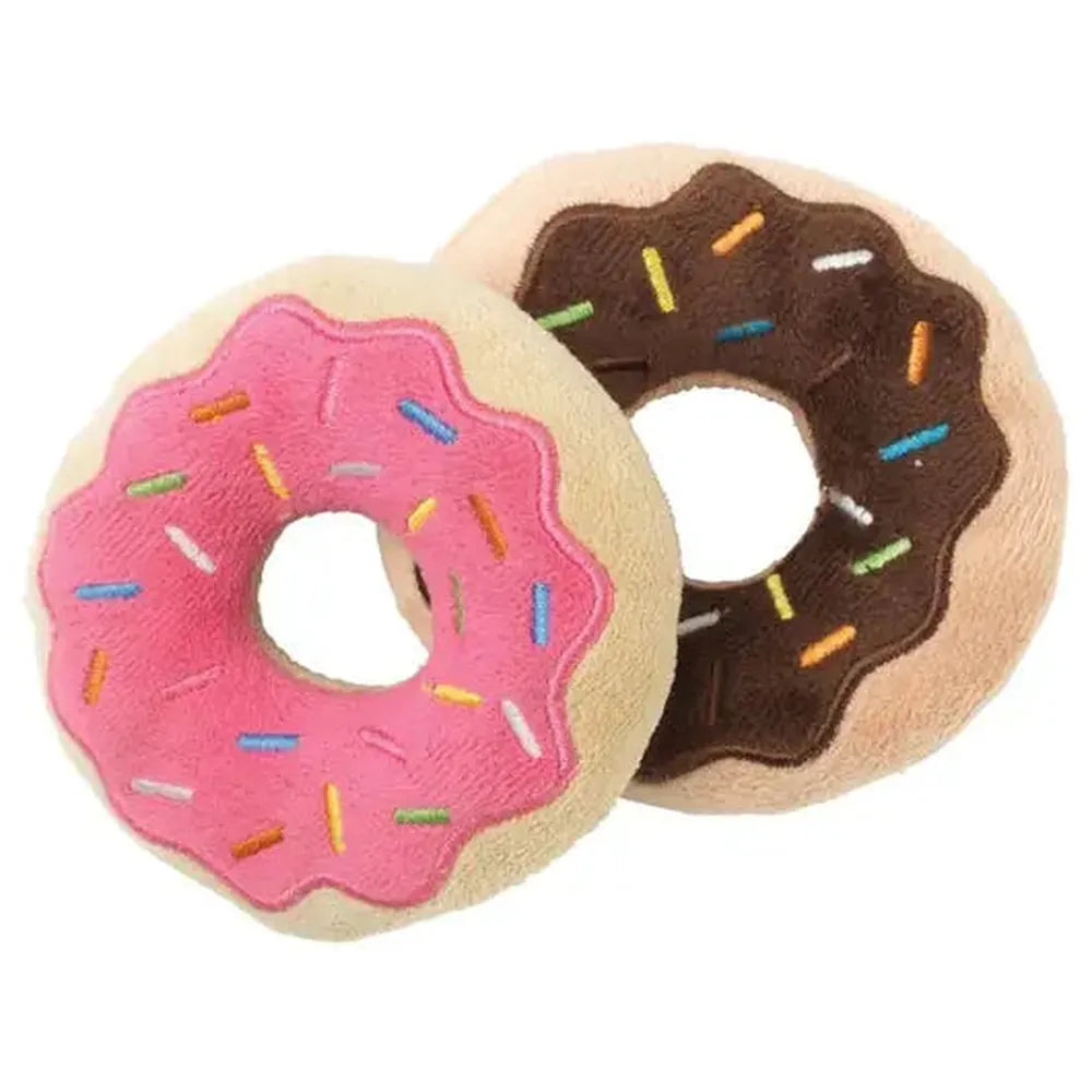FUZZYARD Set 2 Jucării Gogosi (Pluș), Câini/Pisici, Chițăit/Foșnit, Non-Toxic, Lavabil