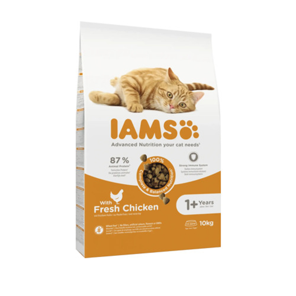 IAMS Vitality Adult Pisică Pui, Sănătate Urinară & Taurină, 10 Kg