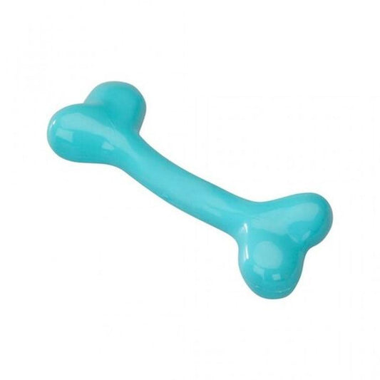 Jucărie Os Câini Cauciuc TPR Albastru M (17.75 cm), Aromă Mentă, Durabilă, Curățare Dinți