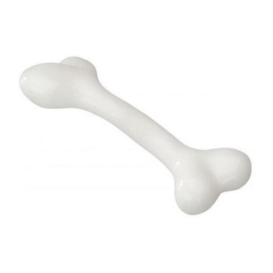 Jucărie Os Câini Cauciuc TPR Alb S (14.75 cm), Aromă Vanilie, Durabilă, Curățare Dinți