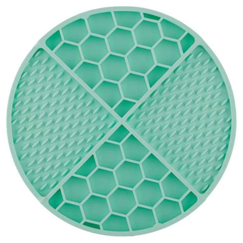 Covoraș hrănire lentă pentru câini - Slow & Lick mat Doctor Totolici, Circular Mint + Spatulă silicon cadou - imagine produs