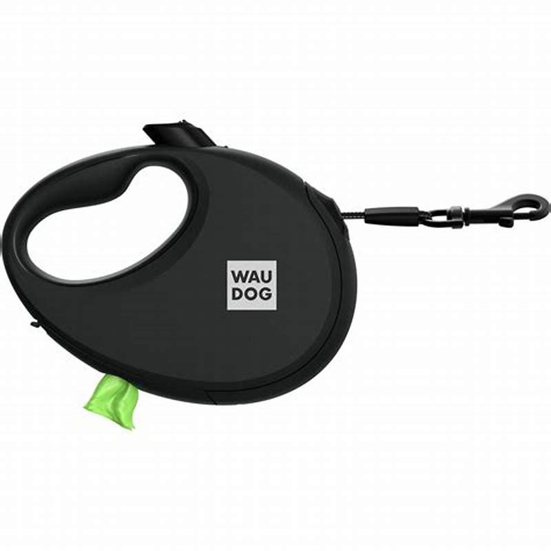 Waudog Lesa retractabila Donuts, banda, L, max 50kg, 5m, negru - detalii ambalaj