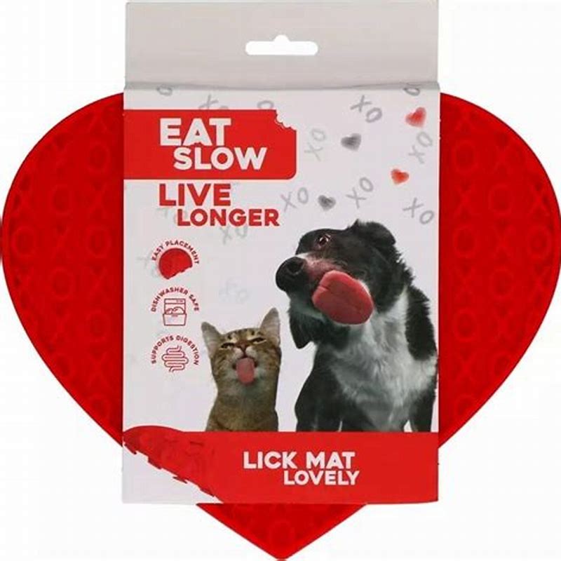 Eat Slow Live Longer Lick Mat Lovely Red - imagine produs