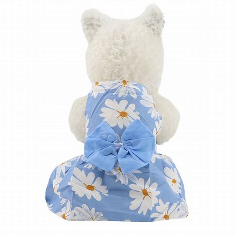Ham pentru caini albastru cu model floral M-L - imagine produs