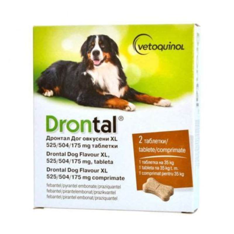Drontal dog flavour XL x2 cp - imagine produs