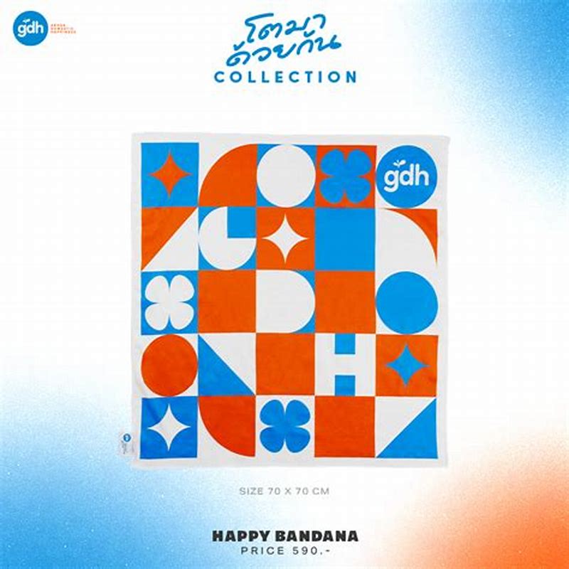 Happy Bandana diverse marimi - vedere frontală