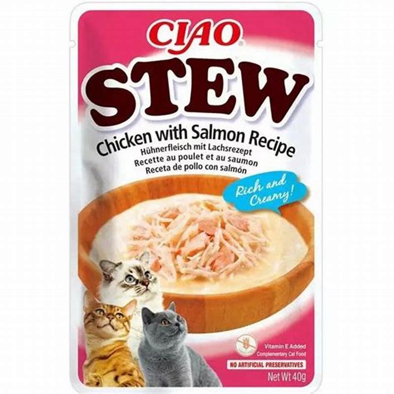 CIAO STEW hrana umeda pentru pisici pui si somon 40 g - imagine produs