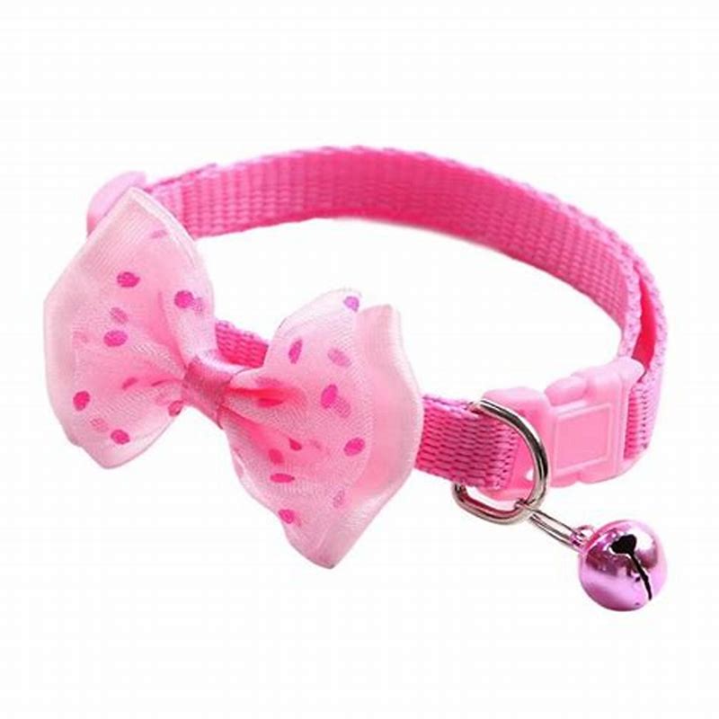 Cheerhunting zgarda pentru pisici roz cu funda si sclipici - imagine produs