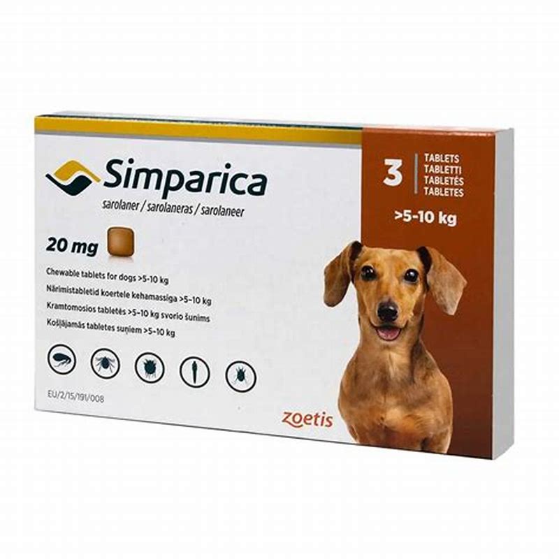 Simparica 20mg (5-10 kg) x 3 tab - imagine produs