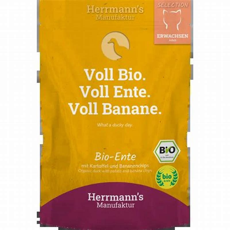 Herrmann's Manufaktur Selection Bio Ente mit Kartoffeln und Bananenchips 100 g - imagine produs