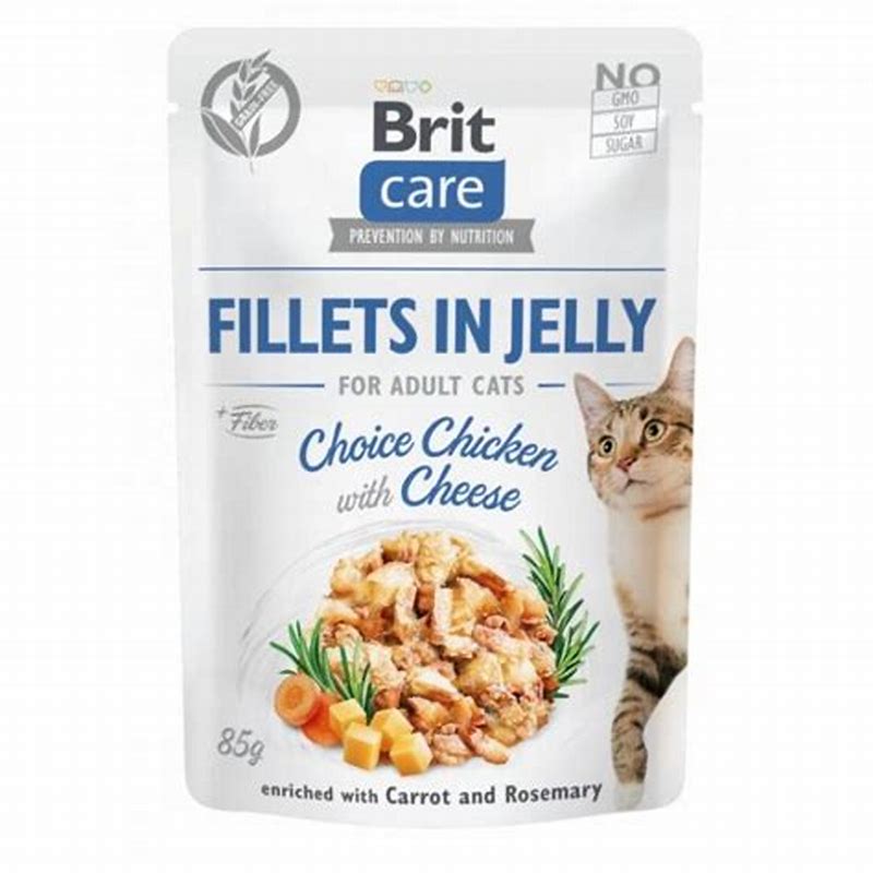 Brit Care Cat Fillets In Jelly Choice Chicken With Cheese 85 G - vedere frontală