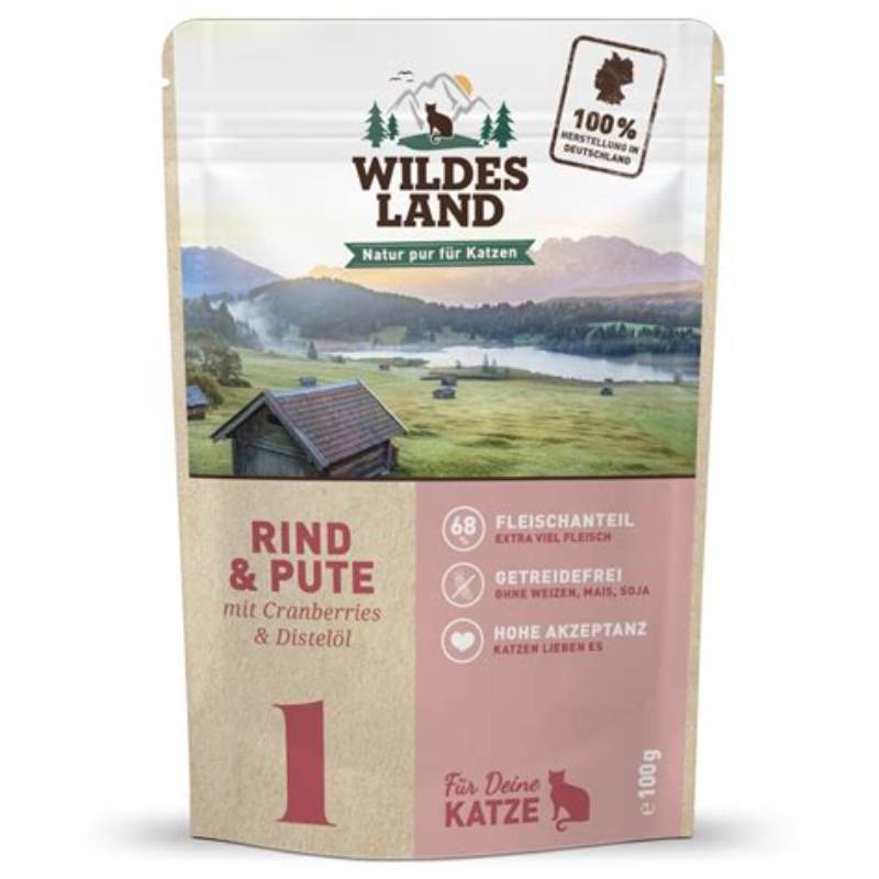 Wildes Land Hrana umeda pentru pisici cu pastrav 185 g - imagine produs