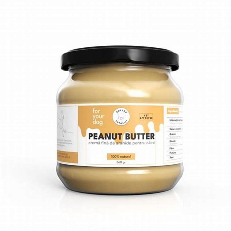 Unt de arahide pentru câini Doctor Totolici, 360 g - detalii ambalaj