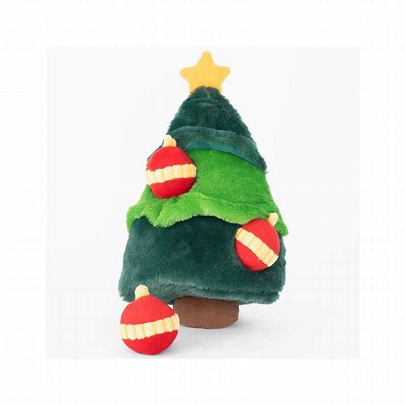 Zippy Paws Holiday Zippy Burrow Christmas Tree Dog Toy - vedere frontală