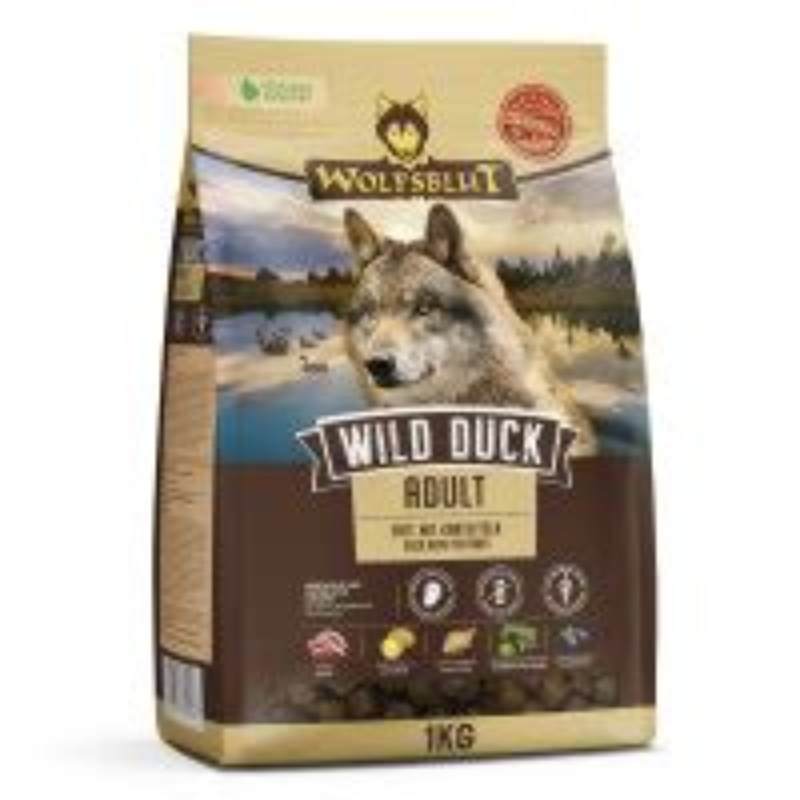 Wolfsblut Wild Duck Adult 1kg - vedere frontală