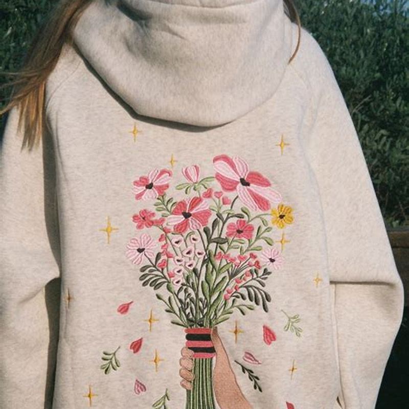 Bouquet Hoodie Jacket | 45cm - vedere frontală