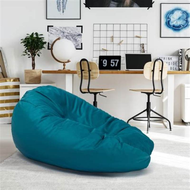 Puf pentru relaxare Zack pisici Petrol 50x50x45cm - imagine produs