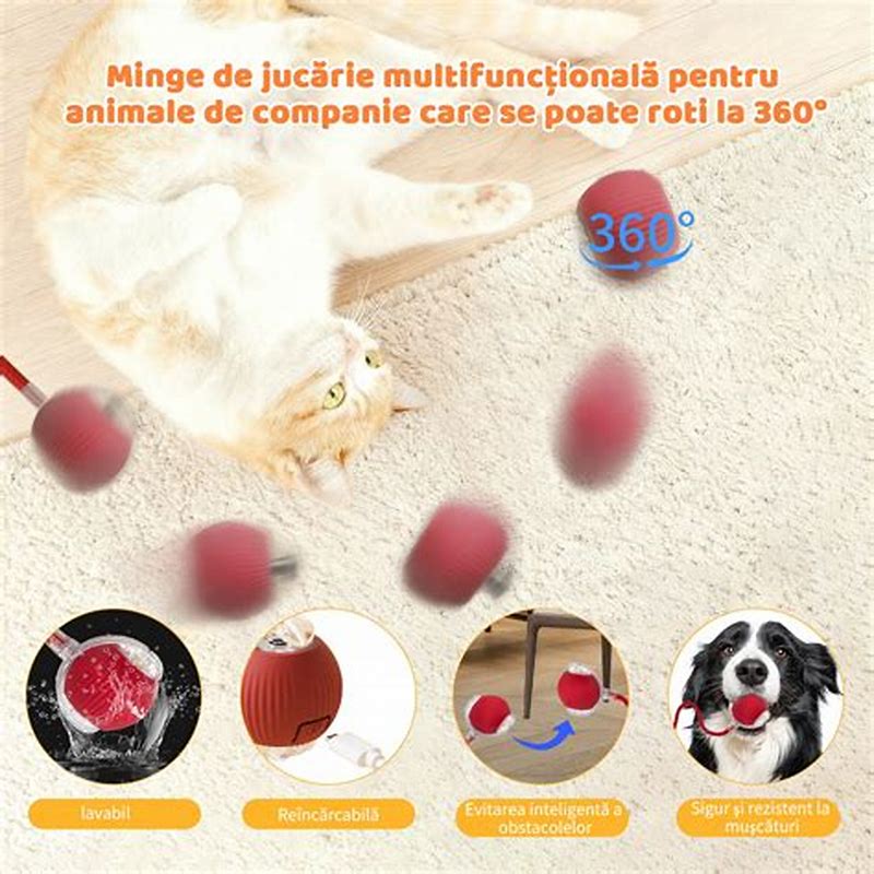 Jucarie minge interactiva pentru pisici - detalii ambalaj