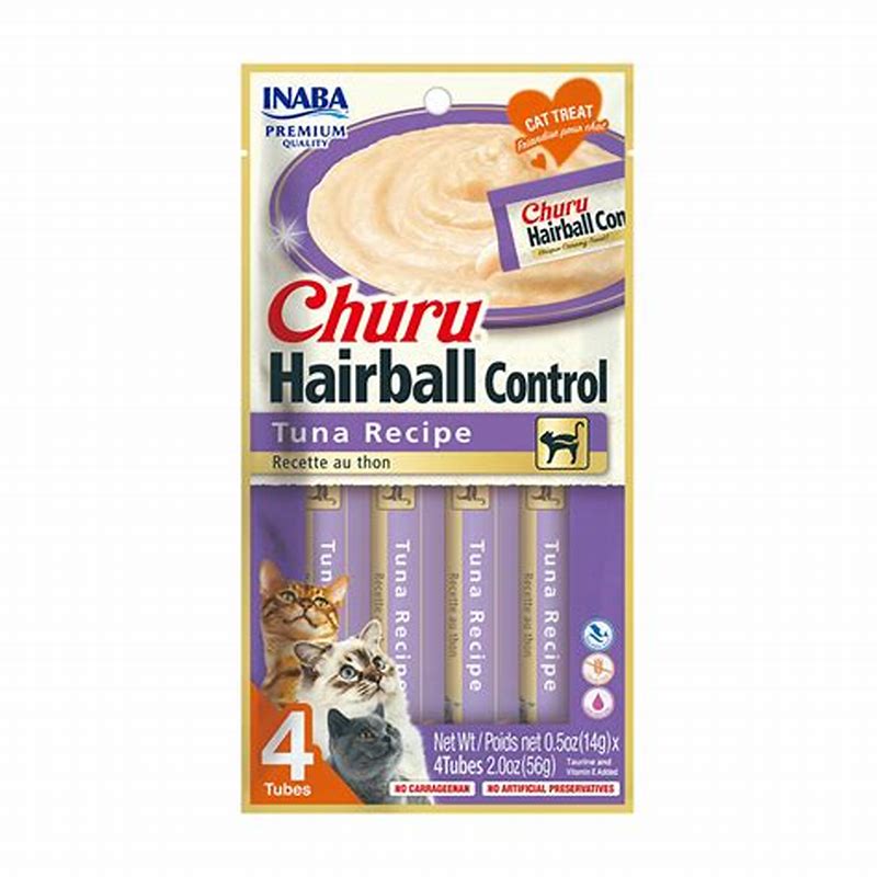 Churu Cat Hairball Control Tuna Recipe 14 Gr X 4 - detalii ambalaj