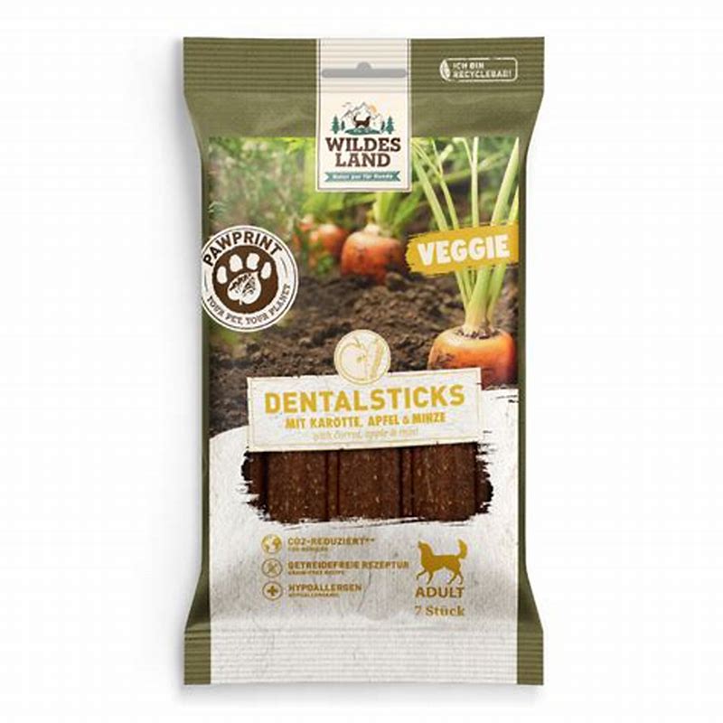 Wildes Land Pawprint dentalsticks vegetale 180 g - imagine produs