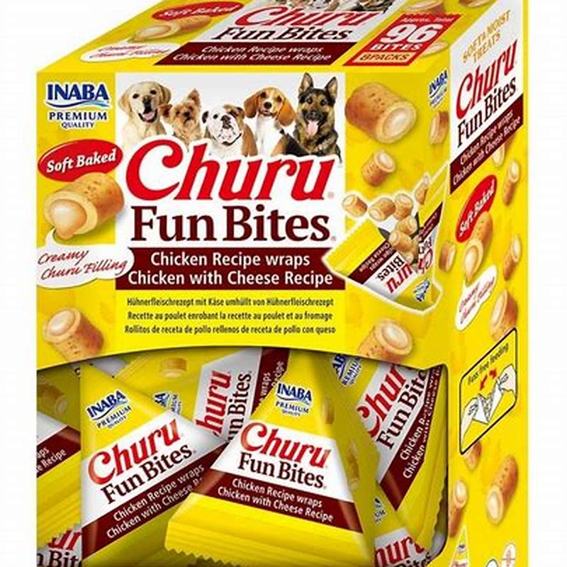 CHURU FUN BITES pentru caini cu pui si BRANZA - imagine produs