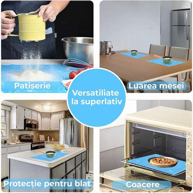Castron ceramic albastru S cu covoras de silicon - imagine produs