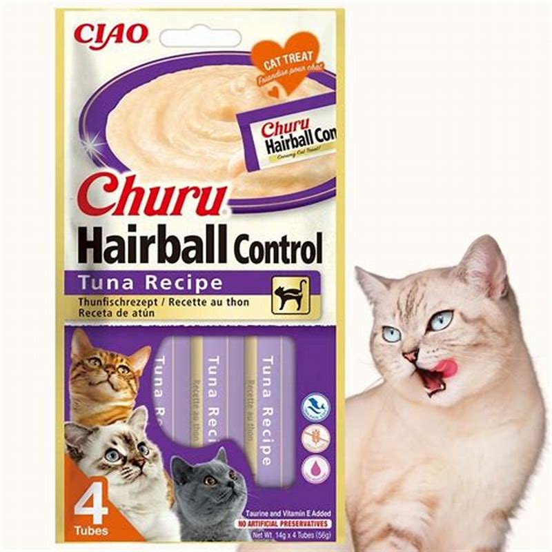 Churu Cat Hairball Control Tuna Recipe 14 Gr X 4 - imagine produs