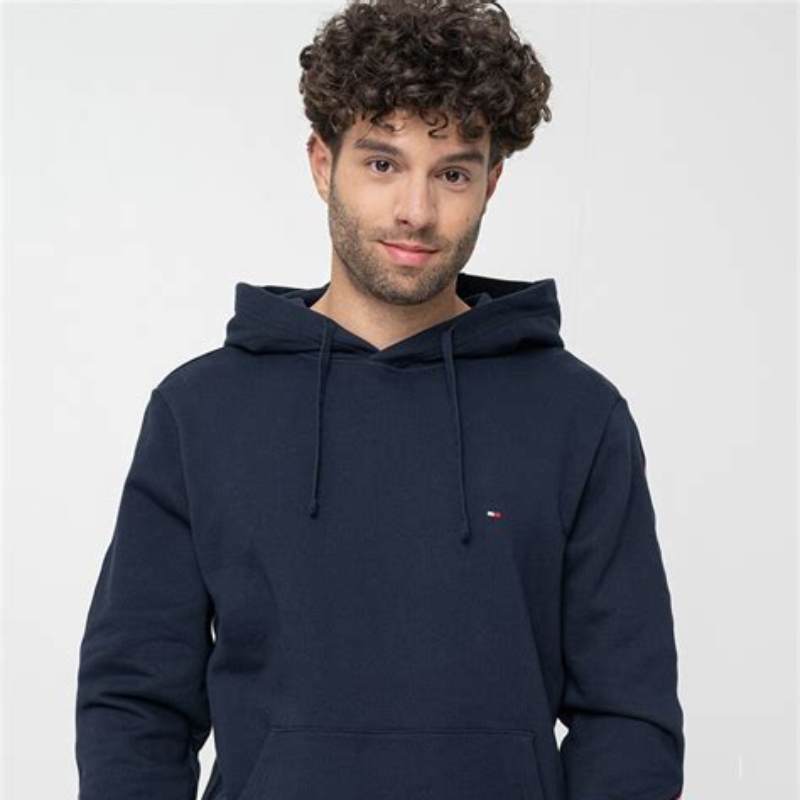 Tommy Hilfiger Hanorac logo albastru dessert sky XXS - imagine produs