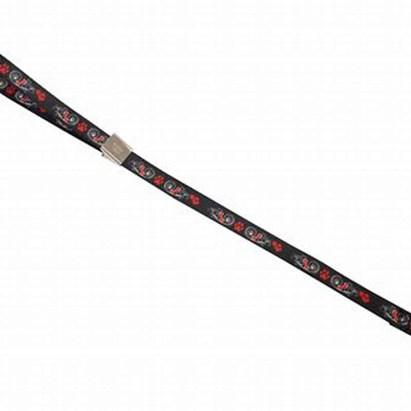 Show Tech Grooming Noose with Pawprint Black 55 x 1.5 cm - imagine produs