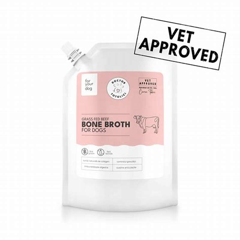 Supa de oase de vita organica pentru caini Doctor Totolici, cu dop resigilabil, 350 ml, 1 plic - vedere frontală