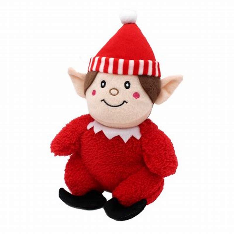 Zippy Paws Holiday Cheeky Chumz Red Elf Christmas Dog Toy - imagine produs