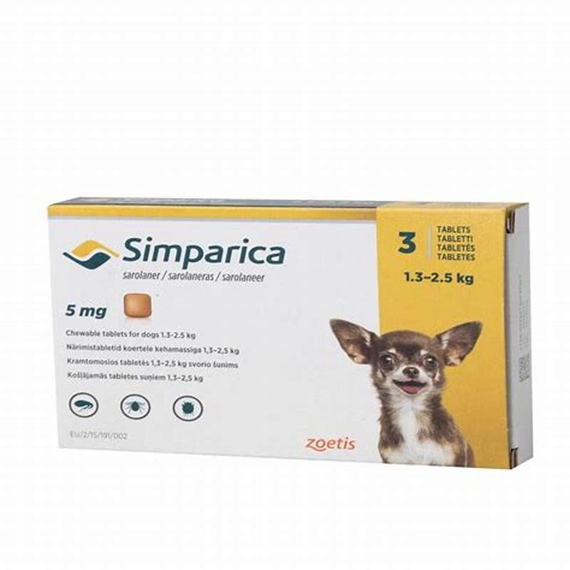 Simparica 5mg (1,3-2,5 kg) x 3 tab - imagine produs