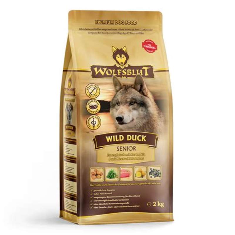 Wolfsblut Senior Wild Duck Trockenfutter 2 kg - imagine produs