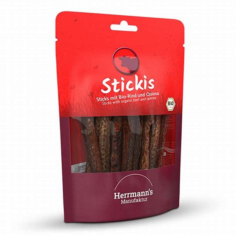 Hermann's Manufaktur Stickis recompense BIO cu carne de capra 80 g - detalii ambalaj