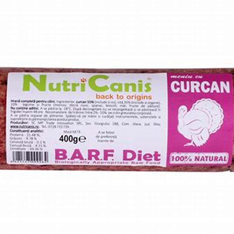 Meniu BARF curcan 1 kg - detalii ambalaj