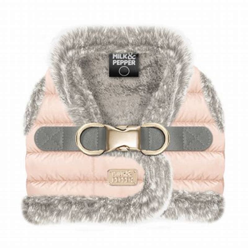 Milk&Pepper HERMINE Harnais Jacket Rose / Fourrure Beige T38 - imagine produs