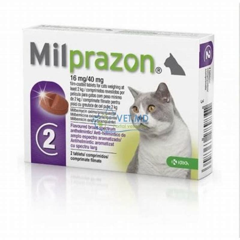 Milprazon pisici 4mg/10 mg (<2 kg)-cpr.film. x 2-Krka D.D SI - vedere frontală