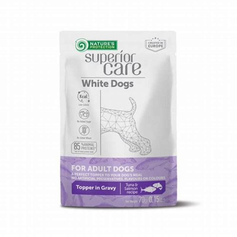 Natures Protection Pouch White dogs ton si somon - imagine produs